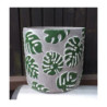Doniczka Etno Monstera betonowy walec