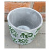 Doniczka Etno Monstera betonowy walec