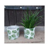 Doniczka Etno Monstera betonowy walec