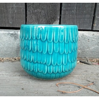 Doniczka Turkusowe Piórka