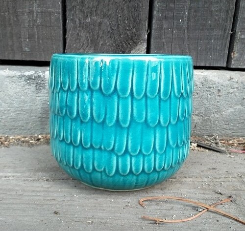 Doniczka Turkusowe Piórka