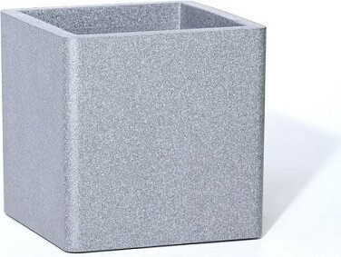 Ciepła donica z polipropylenu szary sześcian