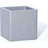 Ciepła donica z polipropylenu szary sześcian