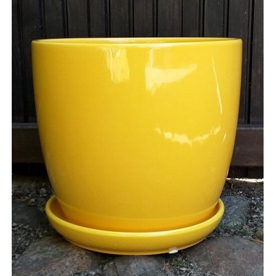 Doniczka klasyczna żółta