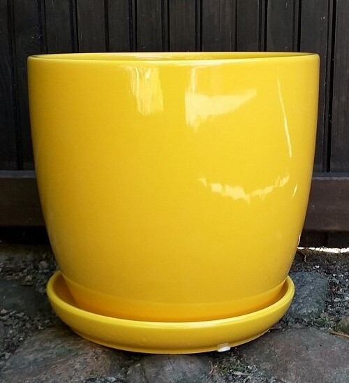 Doniczka klasyczna żółta