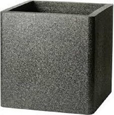 Ciepła donica z polipropylenu czarny sześcian