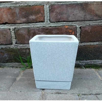 Doniczka Faktura kwadratowa szara