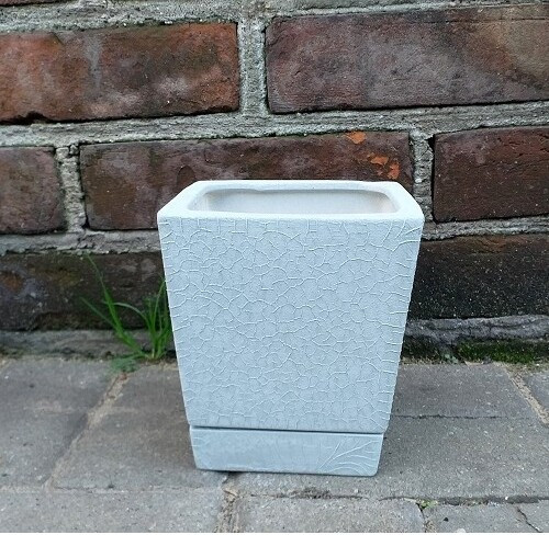 Doniczka Faktura kwadratowa szara