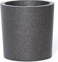 Ciepła donica z polipropylenu czarny walec