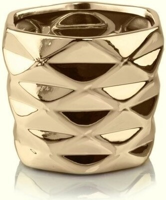 Doniczka Mirror złota lustrzana geometrica