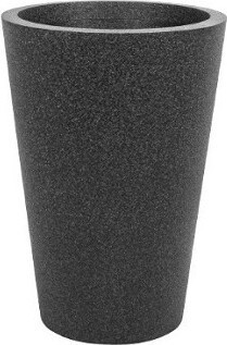 Ciepła donica z polipropylenu czarny wazon okrągły