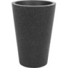 Ciepła donica z polipropylenu czarny wazon okrągły