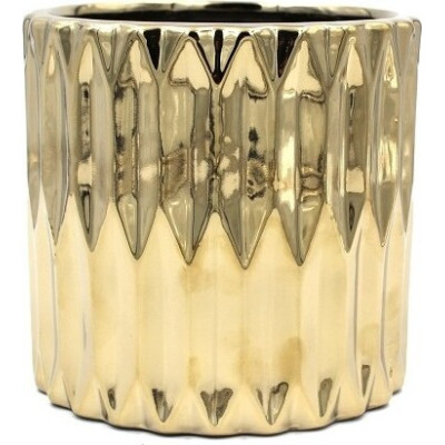 Doniczka Mirror złota lustrzana cylinder geometrica