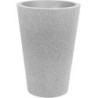 Ciepła donica z polipropylenu szary wazon okrągły