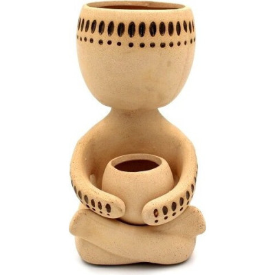 Doniczka Syb złota figurka siedząca