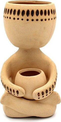 Doniczka Syb złota figurka siedząca