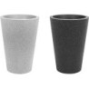 Ciepła donica z polipropylenu szary wazon okrągły