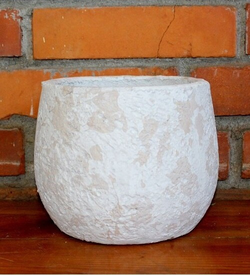 Doniczka Arcilla kulista biała