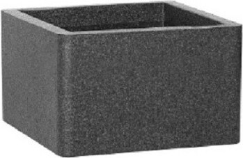 Ciepła donica z polipropylenu czarna misa kwadratowa