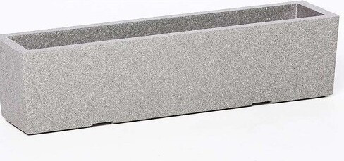 Ciepła donica z polipropylenu szara skrzynka balkonowa