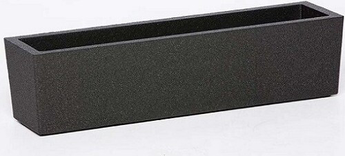 Ciepła donica z polipropylenu czarna skrzynka balkonowa długa