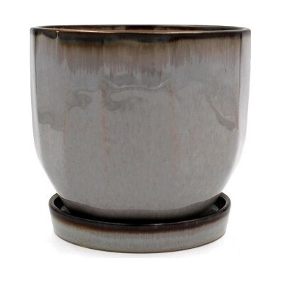 Donica Bao kanciasta szara połysk