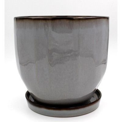 Donica Bao kanciasta szara połysk