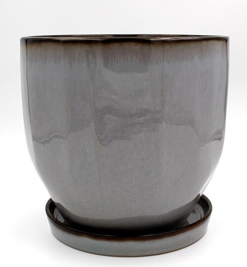 Donica Bao kanciasta szara połysk