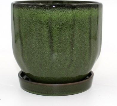 Donica Bao kanciasta zielona połysk