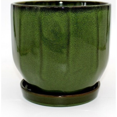 Donica Bao kanciasta zielona nakrapiana połysk