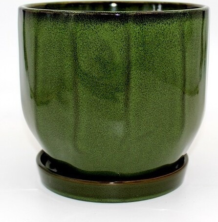 Donica Bao kanciasta zielona nakrapiana połysk