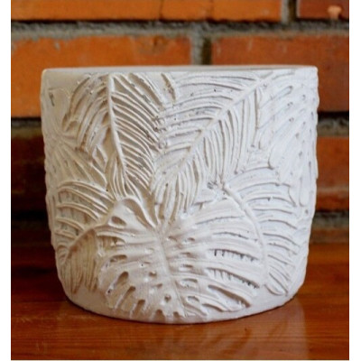 Doniczka Monstera biała