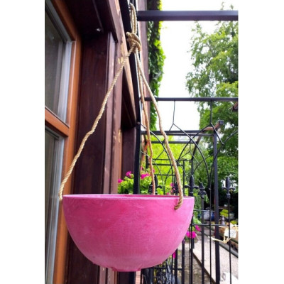 Doniczka ArtStone misa wisząca różowa