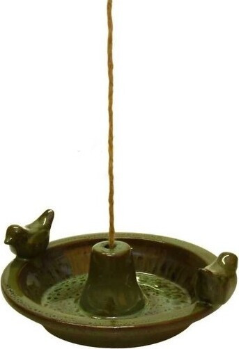 Poidełko ceramiczne wiszące zielone