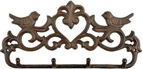 Wieszak żeliwny z ptaszkami