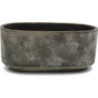 Doniczka Saar ciemnoszare ze złotem korytko I