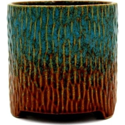 Doniczka Carice brązowo-niebieska walec