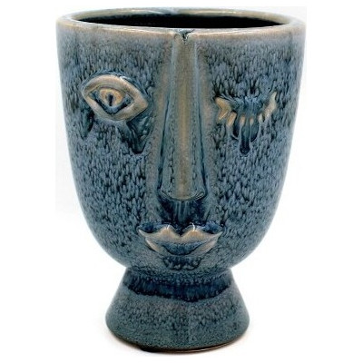 Doniczka Remus głowa niebieska