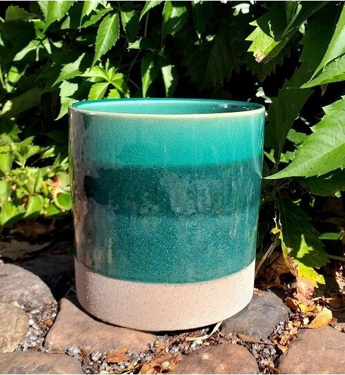 Doniczka walec Szmaragdowa Toń