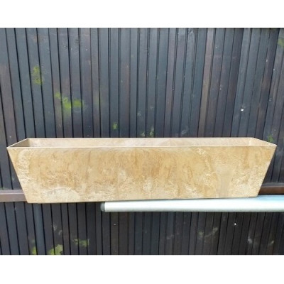 Skrzynka balkonowa Artstone Ella jasny brąz