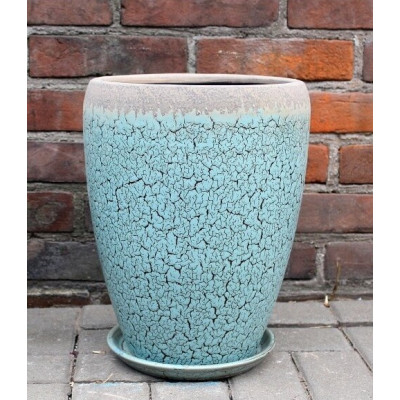 Donica Fancy Antyk wysoka niebieska