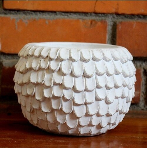 Doniczka Plomes biała