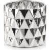 Doniczka Mirror Diament srebrny diamentowy walec