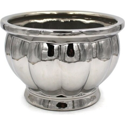 Doniczka Mirror srebrna waza