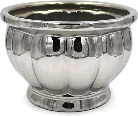 Doniczka Mirror srebrna waza