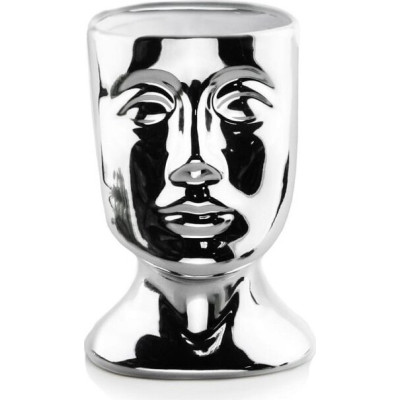 Doniczka Mirror Głowa srebrna