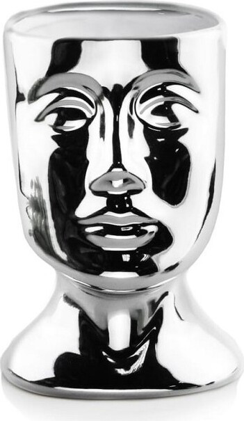 Doniczka Mirror Głowa srebrna