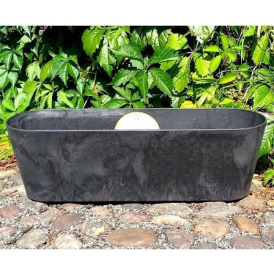 Skrzynka balkonowa Artstone Claire czarna