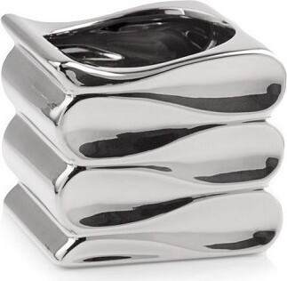 Doniczka Mirror Wave srebrna