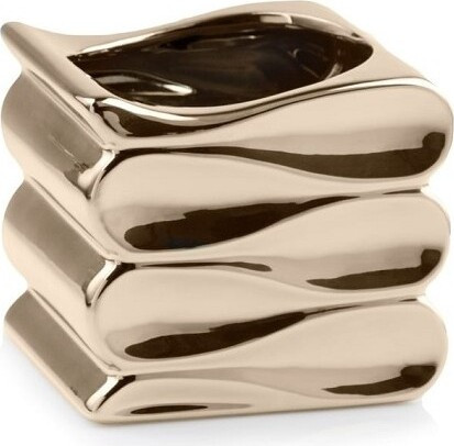 Doniczka Mirror Wave złota